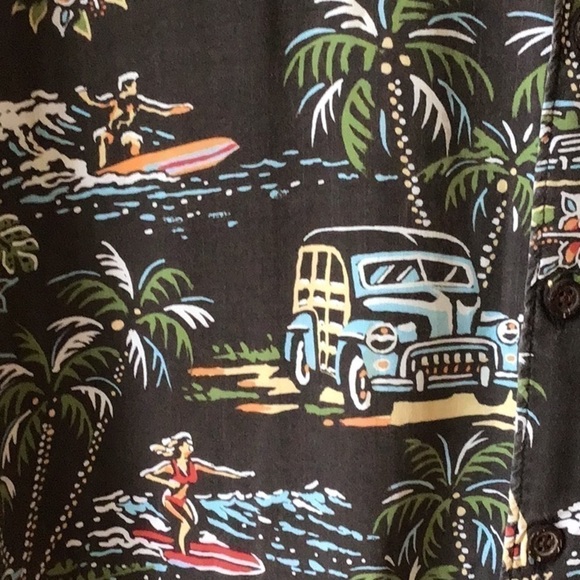 Vintage Reyn Spooner Art Of Eddy Hawaiian Shirt. Woody And Surfer Print - Picture 4 of 5
